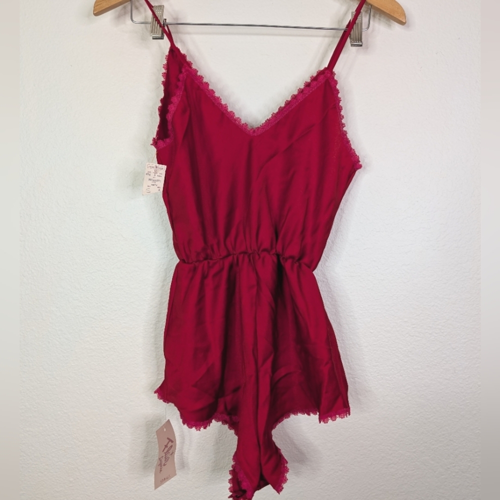 Vtg Unlined Silky Romper Lingerie